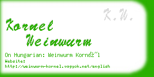 kornel weinwurm business card